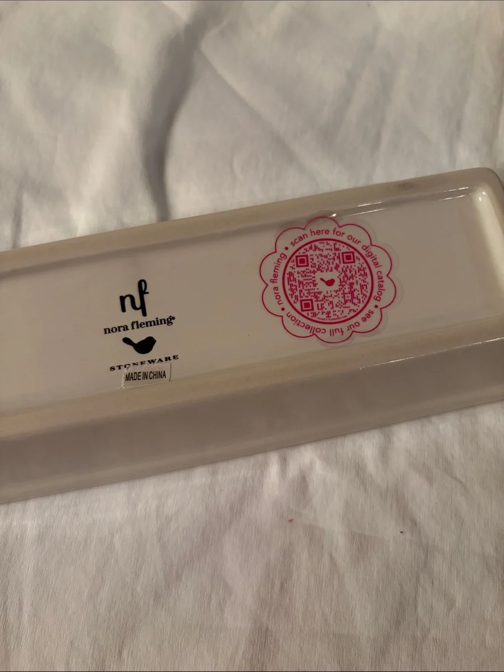 Like new Nora Fleming Pinstripes Cracker Tray